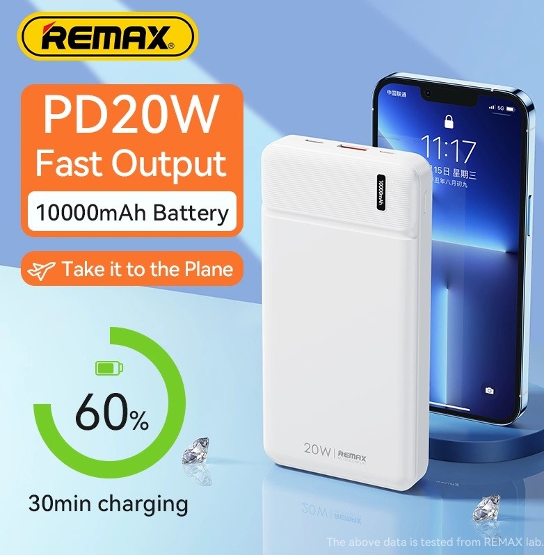 Remax Powerbank 10000mAh Fast Charging PD 20W QC